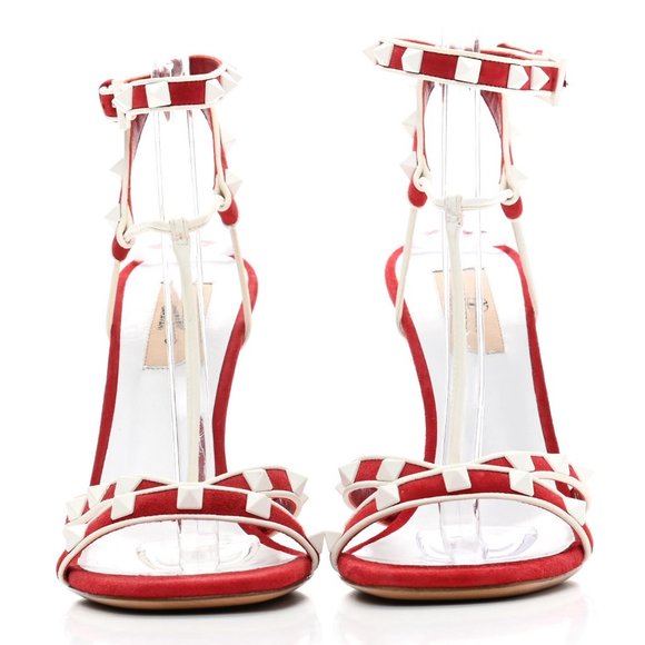 Valentino Garavani Free Rockstud T-strap Ankle Wrap High Sandals - Picture 2 of 4